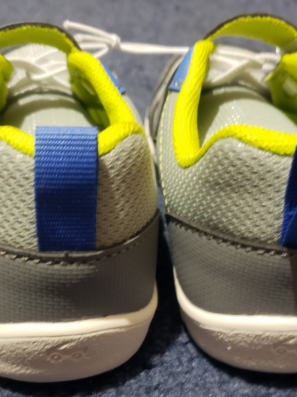 See Kai Run Gray, Blue & Neon Yellow Kids' Hook-and-Loop Sneakers